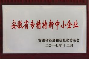 安徽省專(zhuān)精特新中小企業(yè)